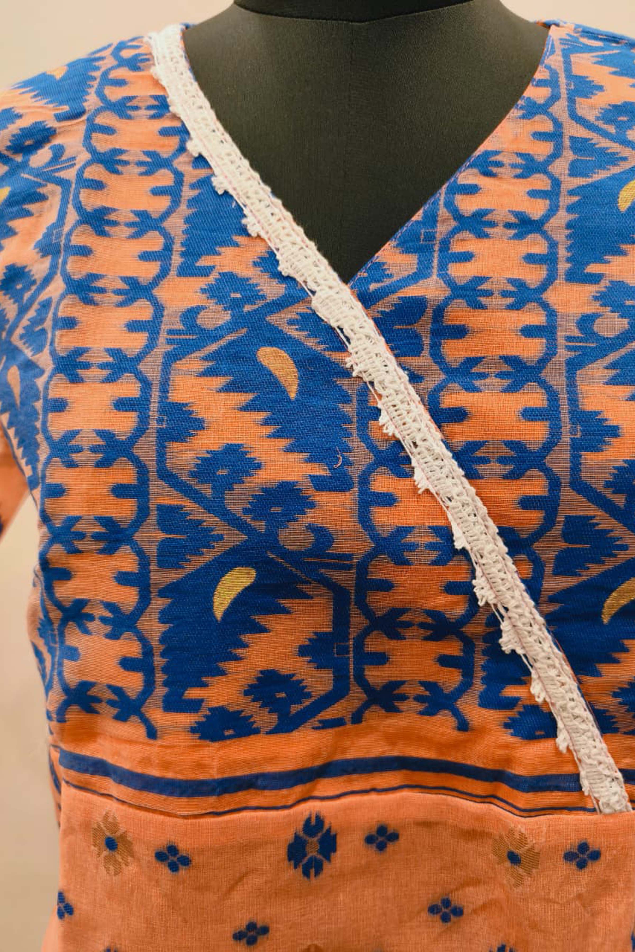 Resham Jamdani Kurti SN26WPRJ177