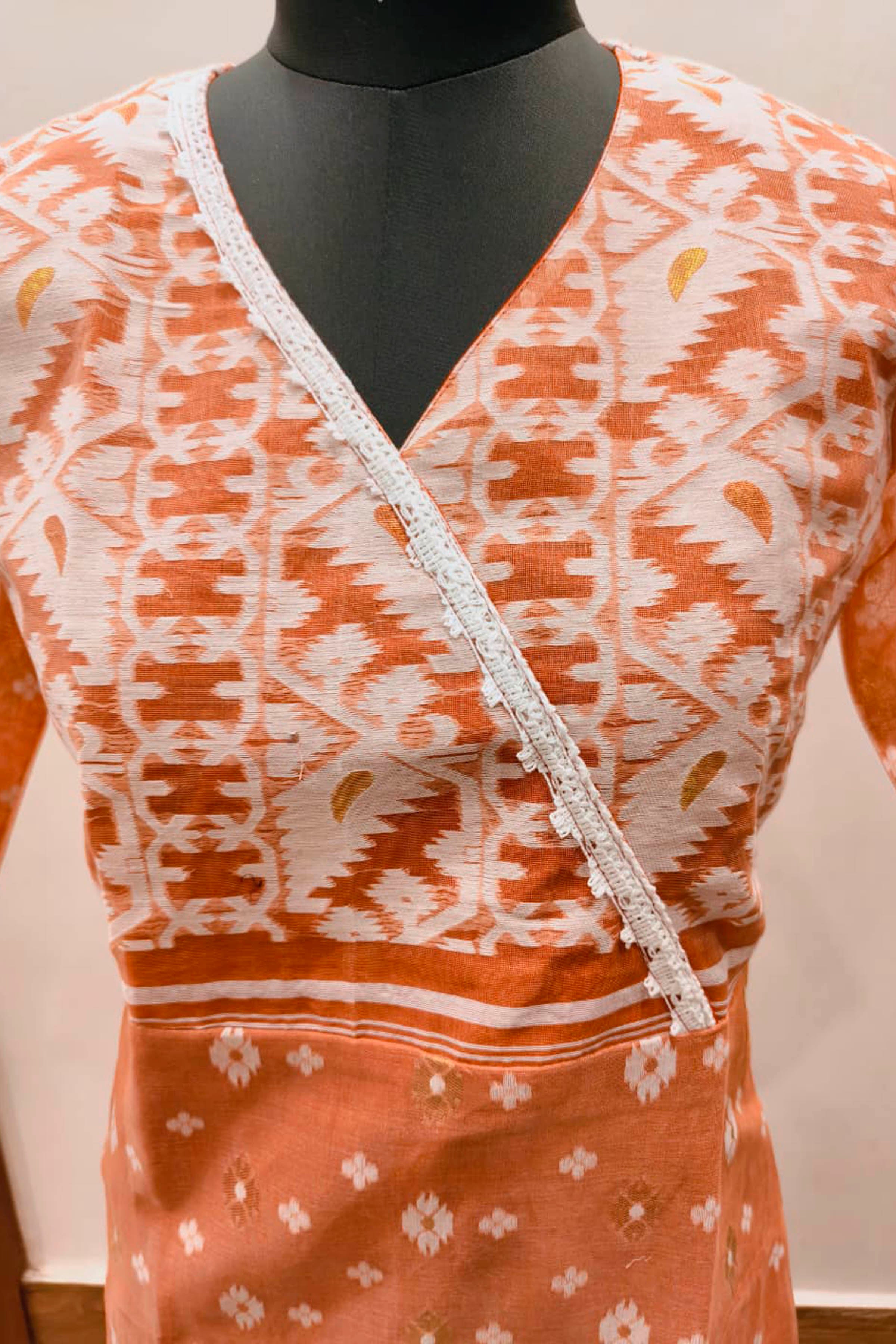 Resham Jamdani Kurti SN26WPRJ179