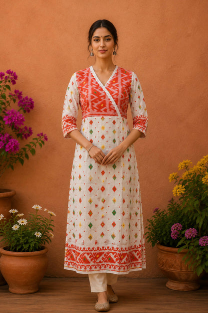Resham Jamdani Kurti SN26WPRJ180