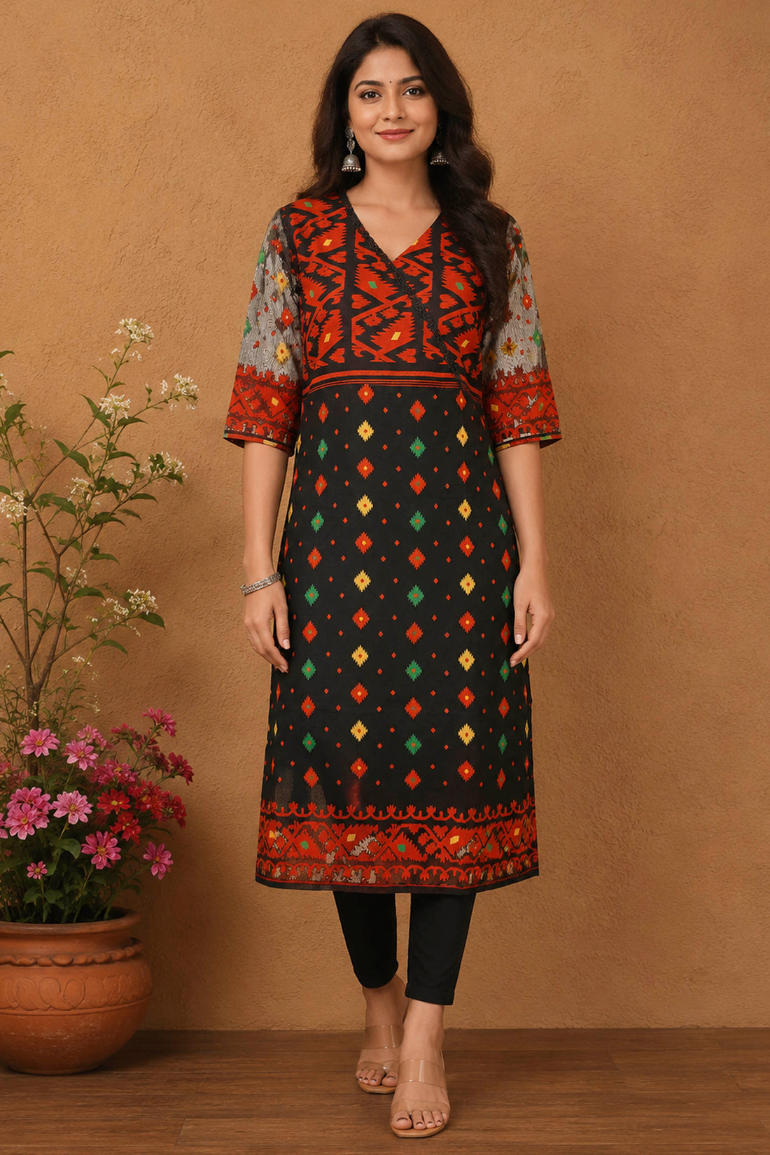 Resham Jamdani Kurti SN26WPRJ181