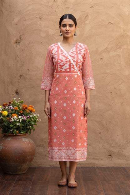 Resham Jamdani Kurti SN26WPRJ182