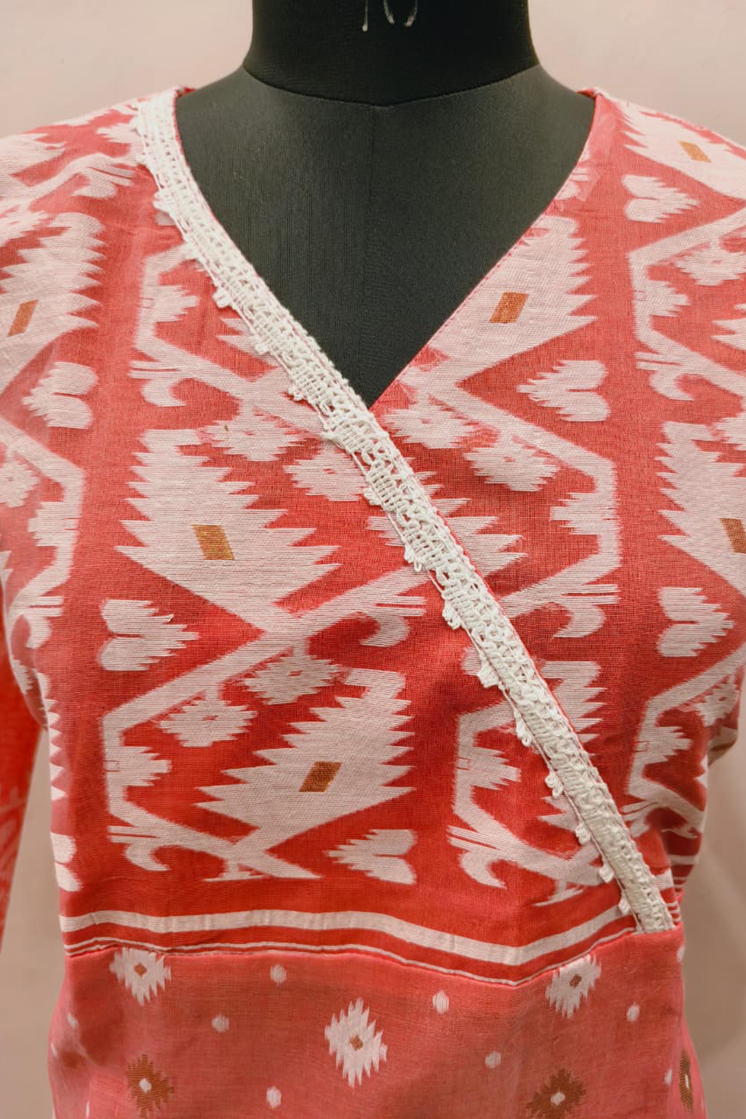 Resham Jamdani Kurti SN26WPRJ182