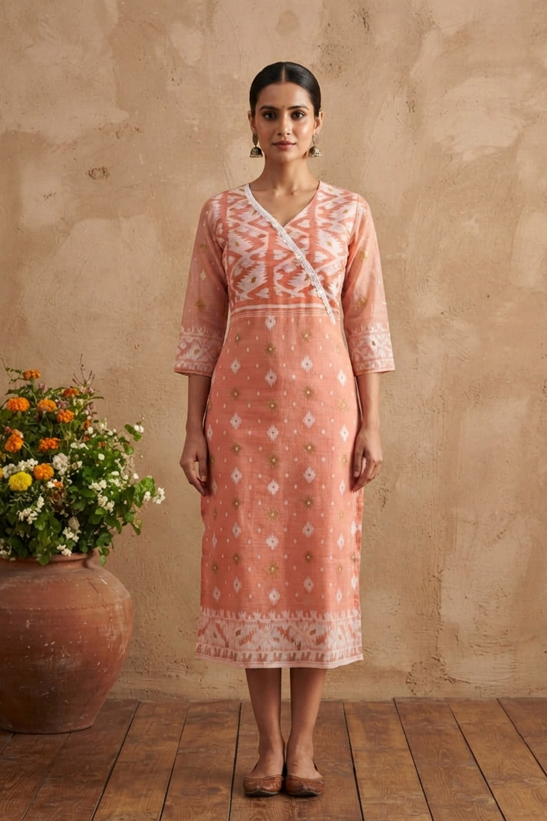 Resham Jamdani Kurti SN26WPRJ185