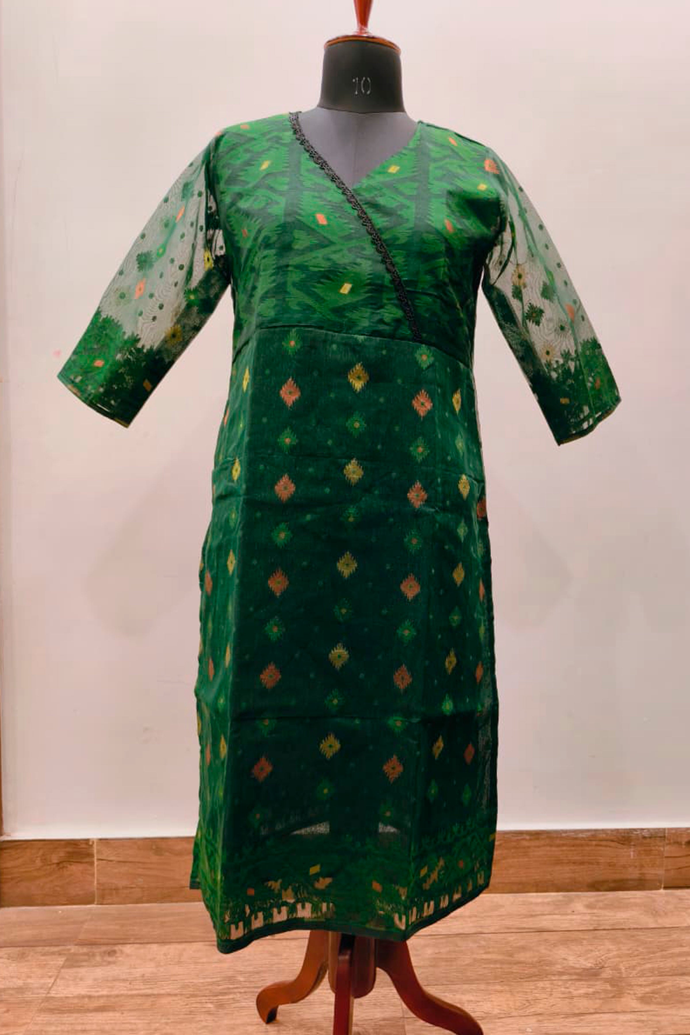 Resham Jamdani Kurti SN26WPRJ186