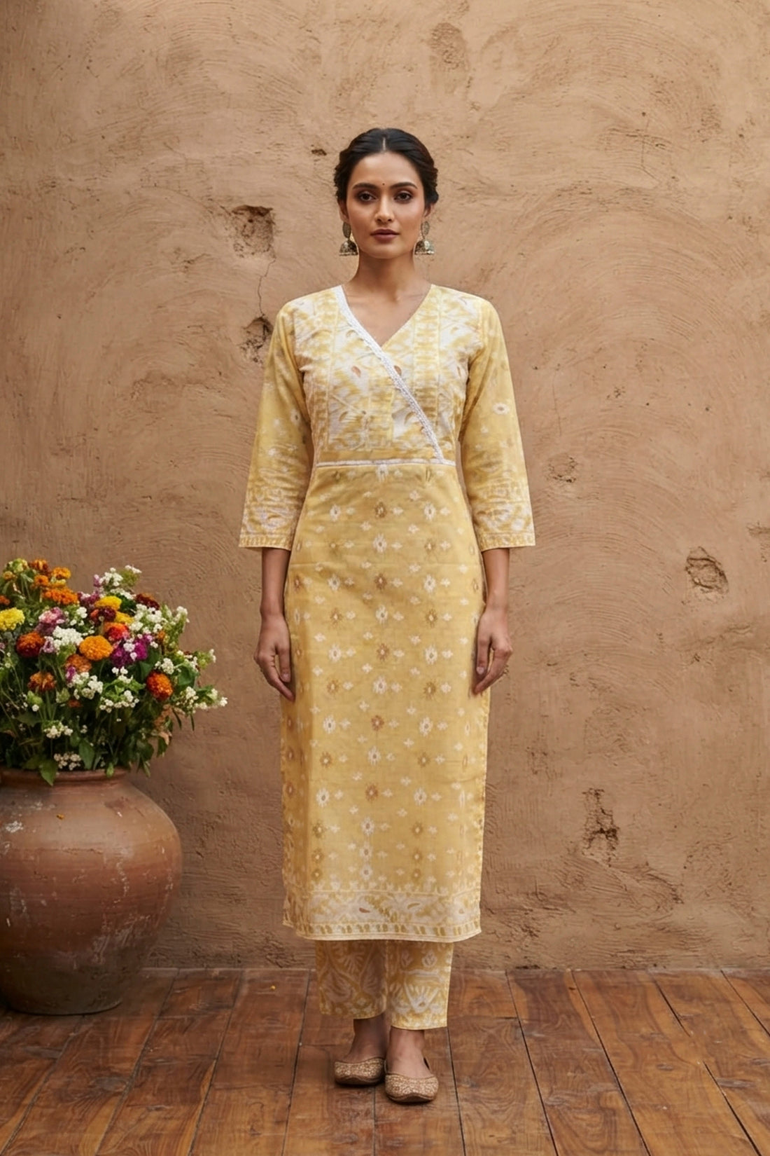Resham Jamdani Kurti SN26WPRJ187