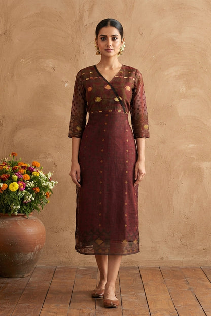 Resham Jamdani Kurti SN26WPRJ188