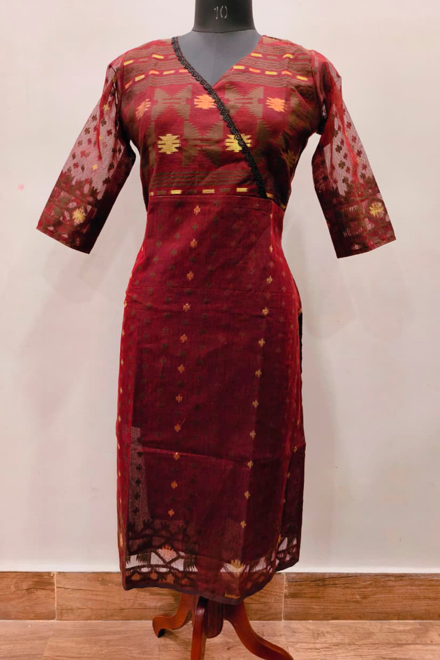 Resham Jamdani Kurti SN26WPRJ188