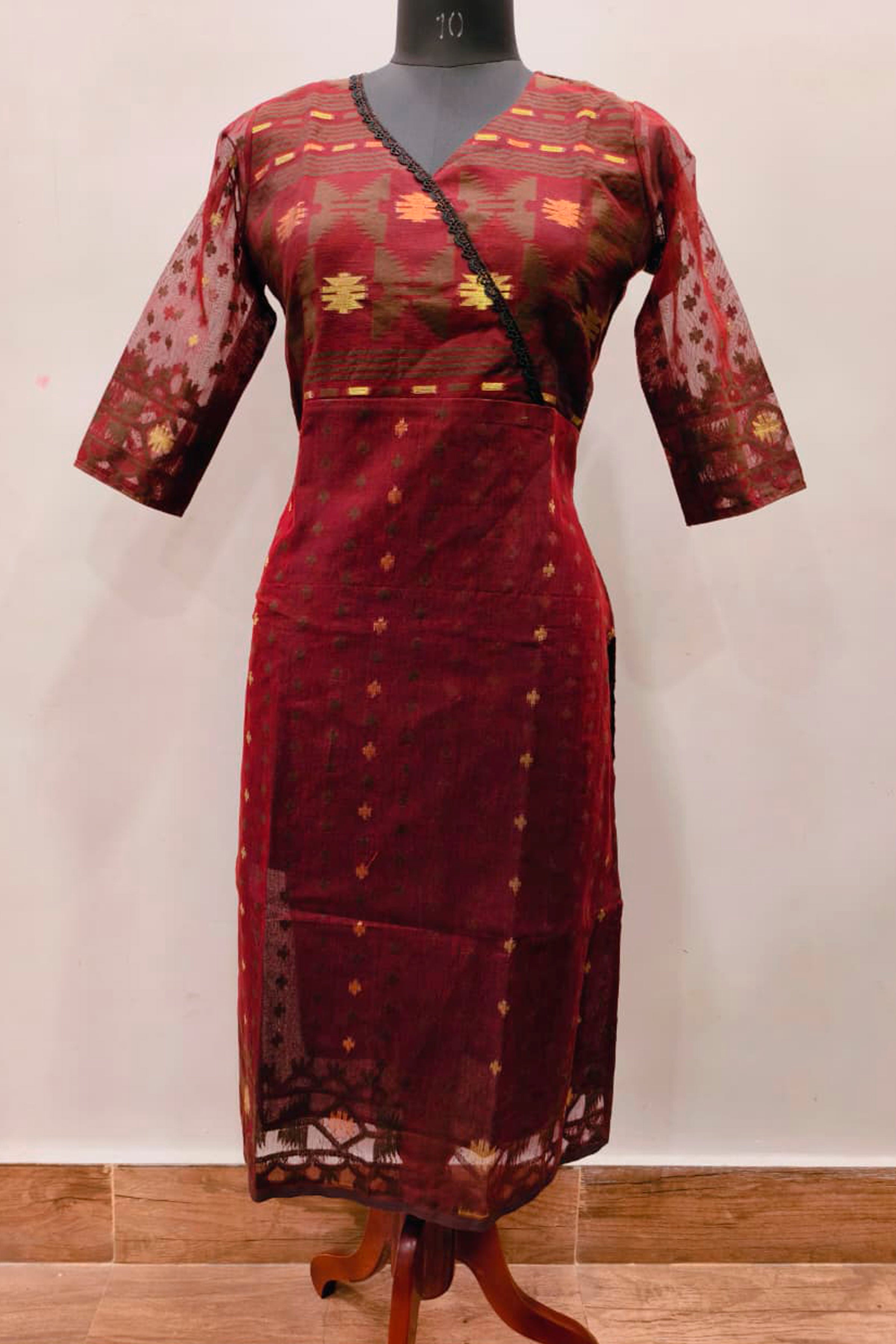 Resham Jamdani Kurti SN26WPRJ188