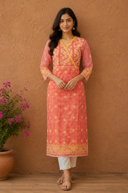 Resham Jamdani Kurti SN26WPRJ190