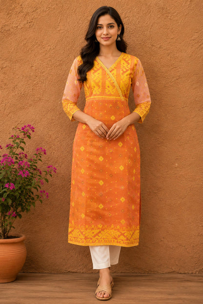Resham Jamdani Kurti SN26WPRJ193