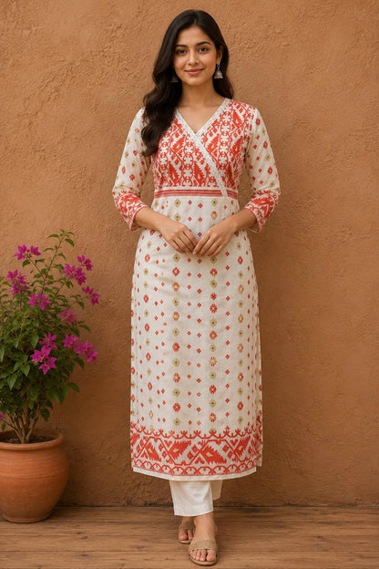 Resham Jamdani Kurti SN26WPRJ195