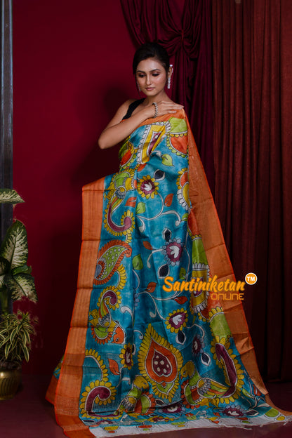 Pure Zari Tussar Hand Painted Saree SN20228016