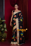 Pure Zari Tussar Hand Painted Saree SN20228025