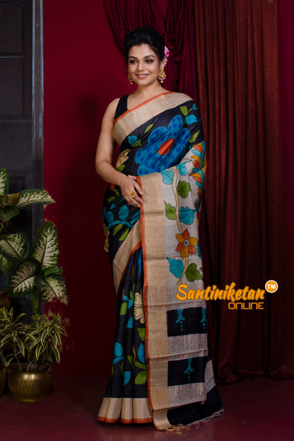 Pure Zari Tussar Hand Painted Saree SN20228244