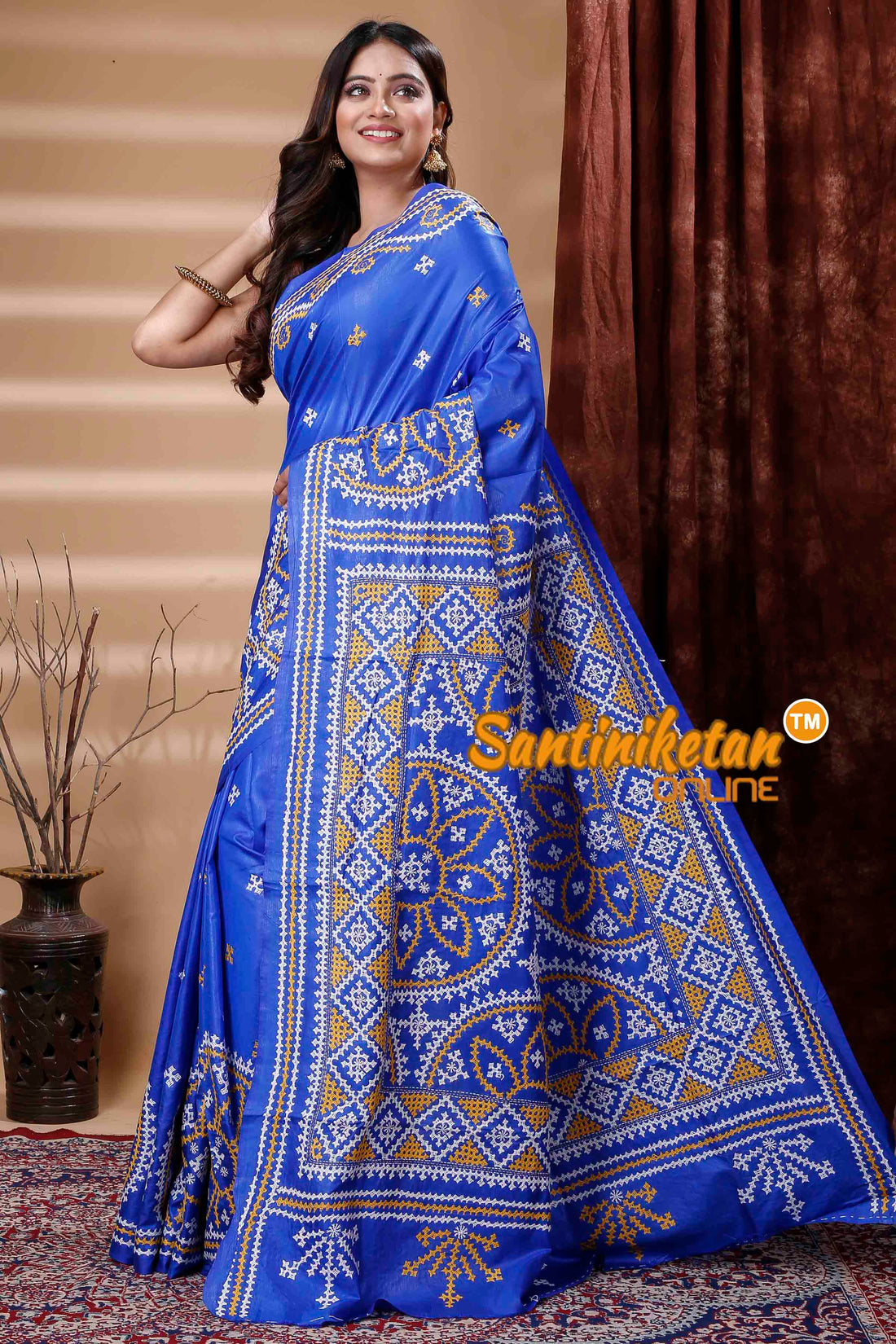 Pure Bangalore Silk Gujrati Stitch Saree SN202310658