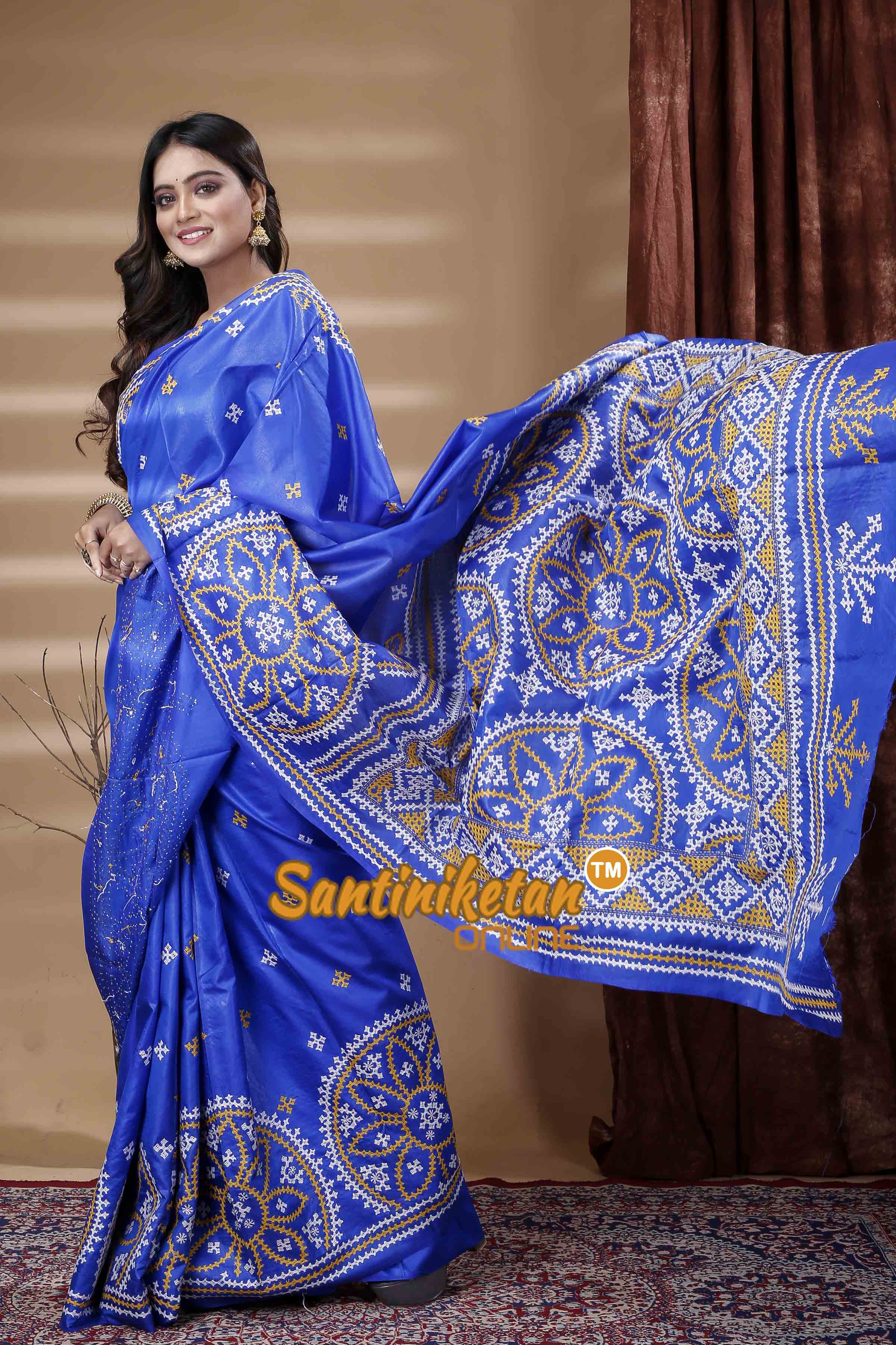 Pure Bangalore Silk Gujrati Stitch Saree SN202310658