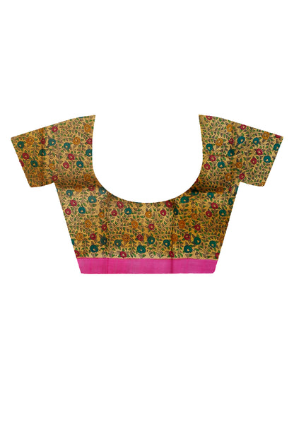 Hand Block On Murshidabad Silk SN202310831