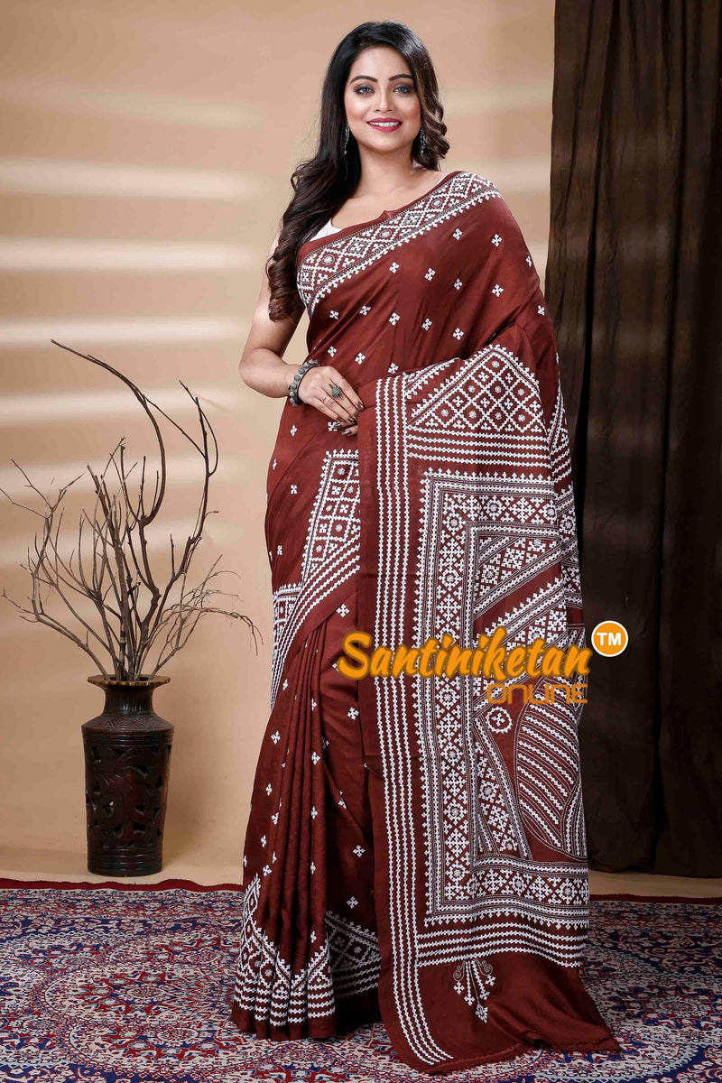 Pure Murshidabad Silk Gujrati Stitch Saree SN202310916