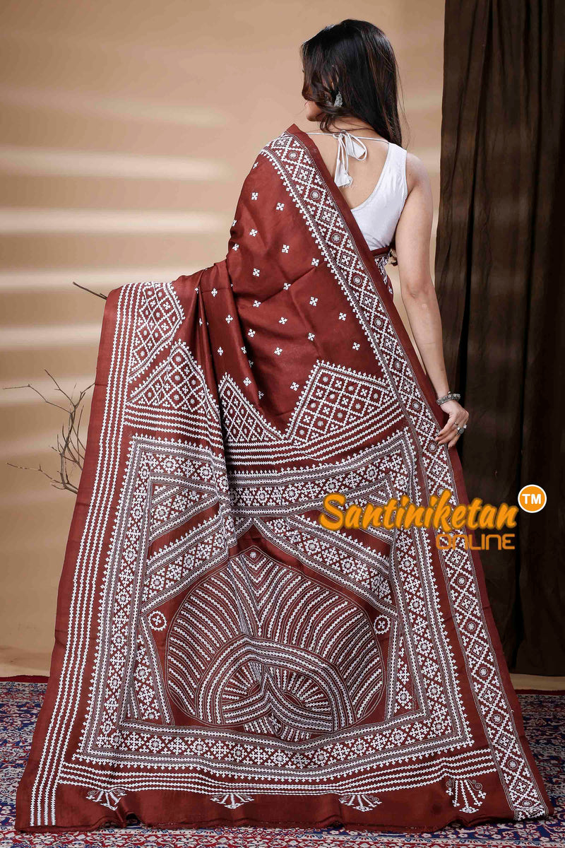 Pure Murshidabad Silk Gujrati Stitch Saree SN202310916