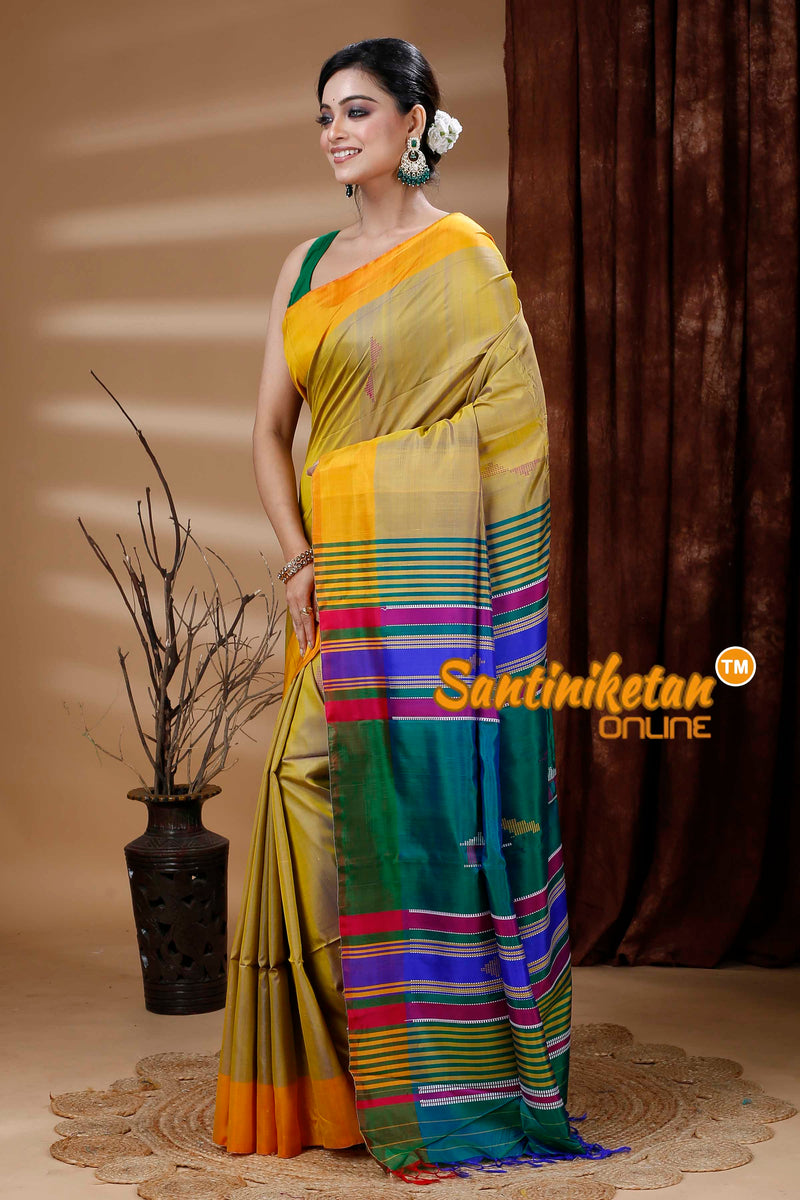 Bishnupur Katan Silk Saree With Kalakhetra Work SN202312412