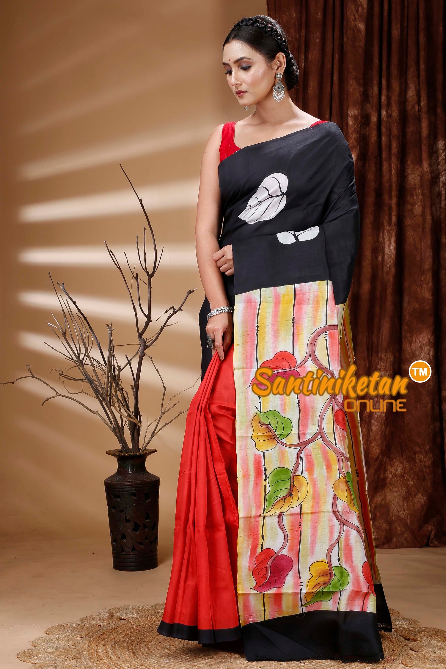 Hand Paint On Murshidabad Silk SN202313350