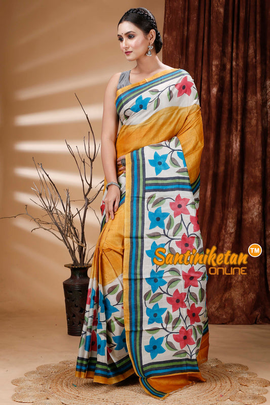 Pure Tussar Hand Painted Saree SN202313480