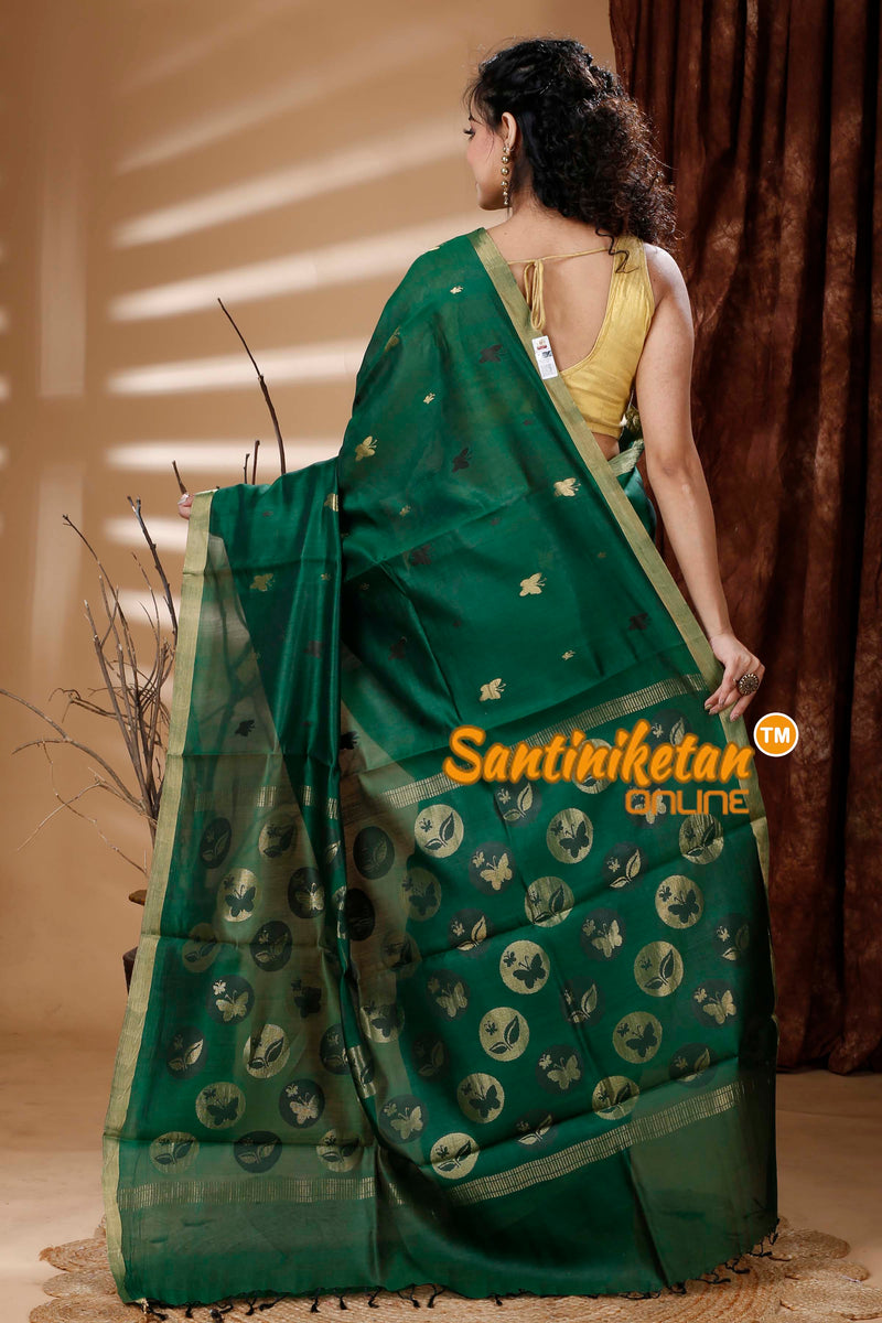 Desi Tussar Hajar Buti Motif Jamdani Weave Saree SN202313610