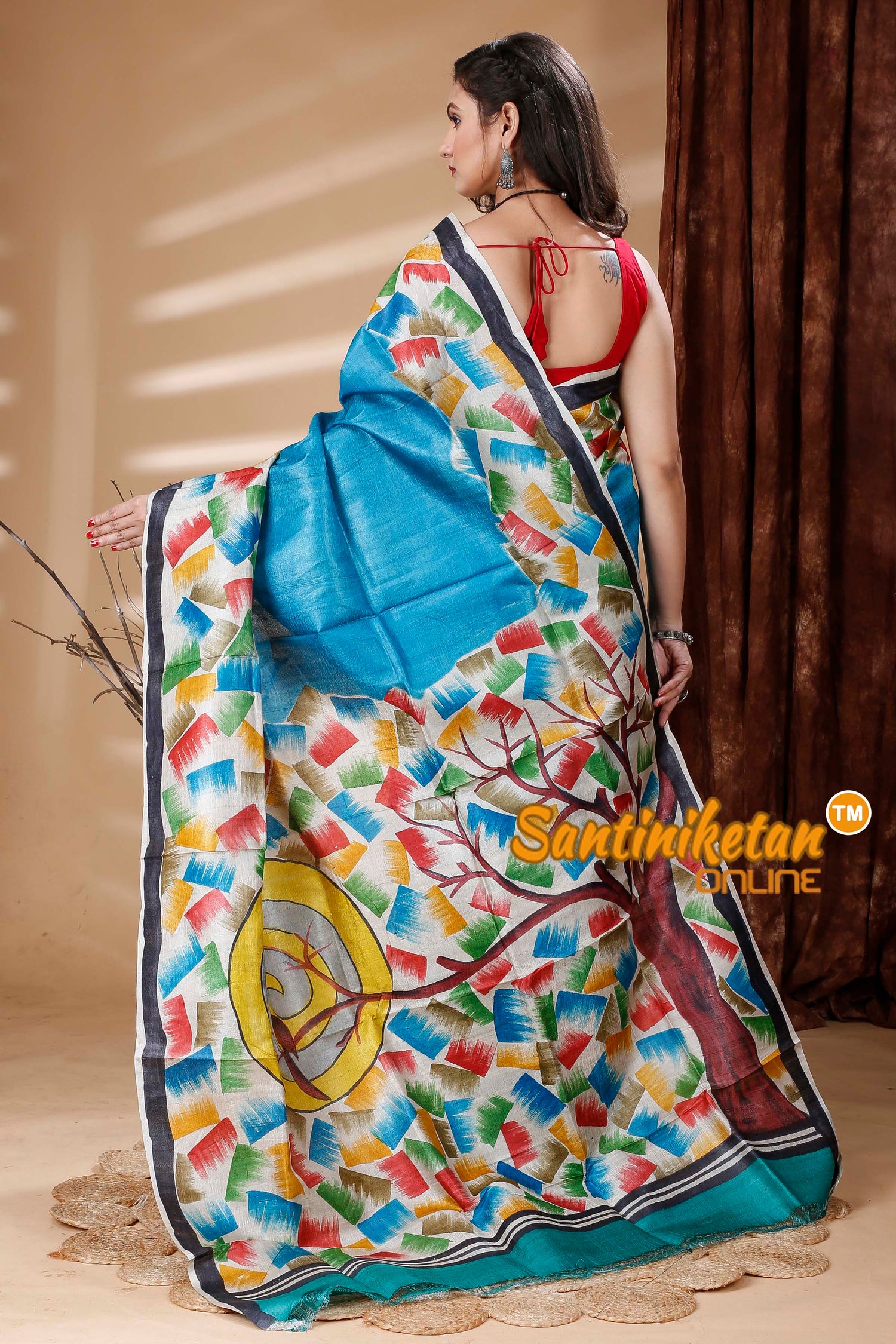 Pure Tussar Hand Painted Saree SN202314075