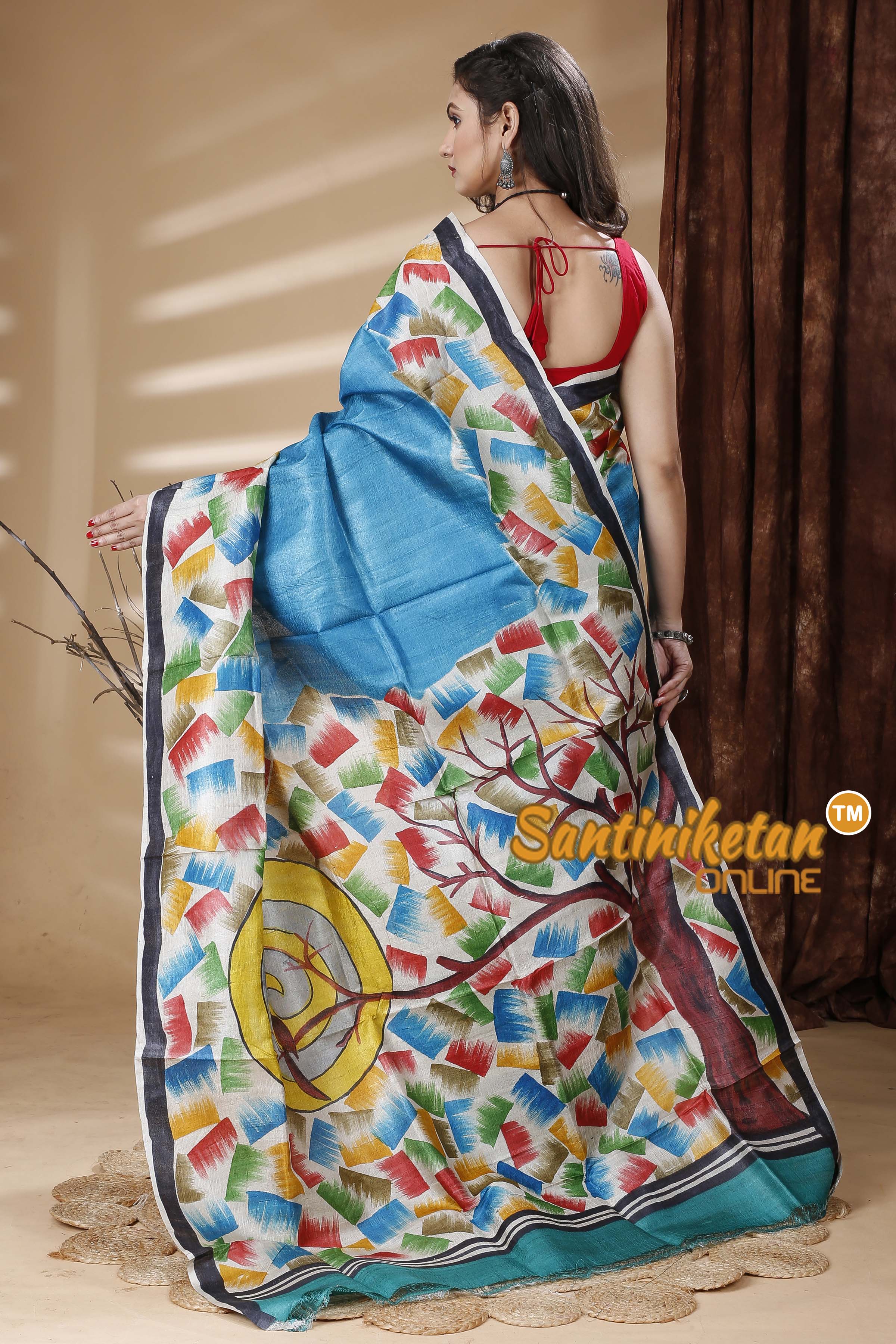 Pure Tussar Hand Painted Saree SN202314075