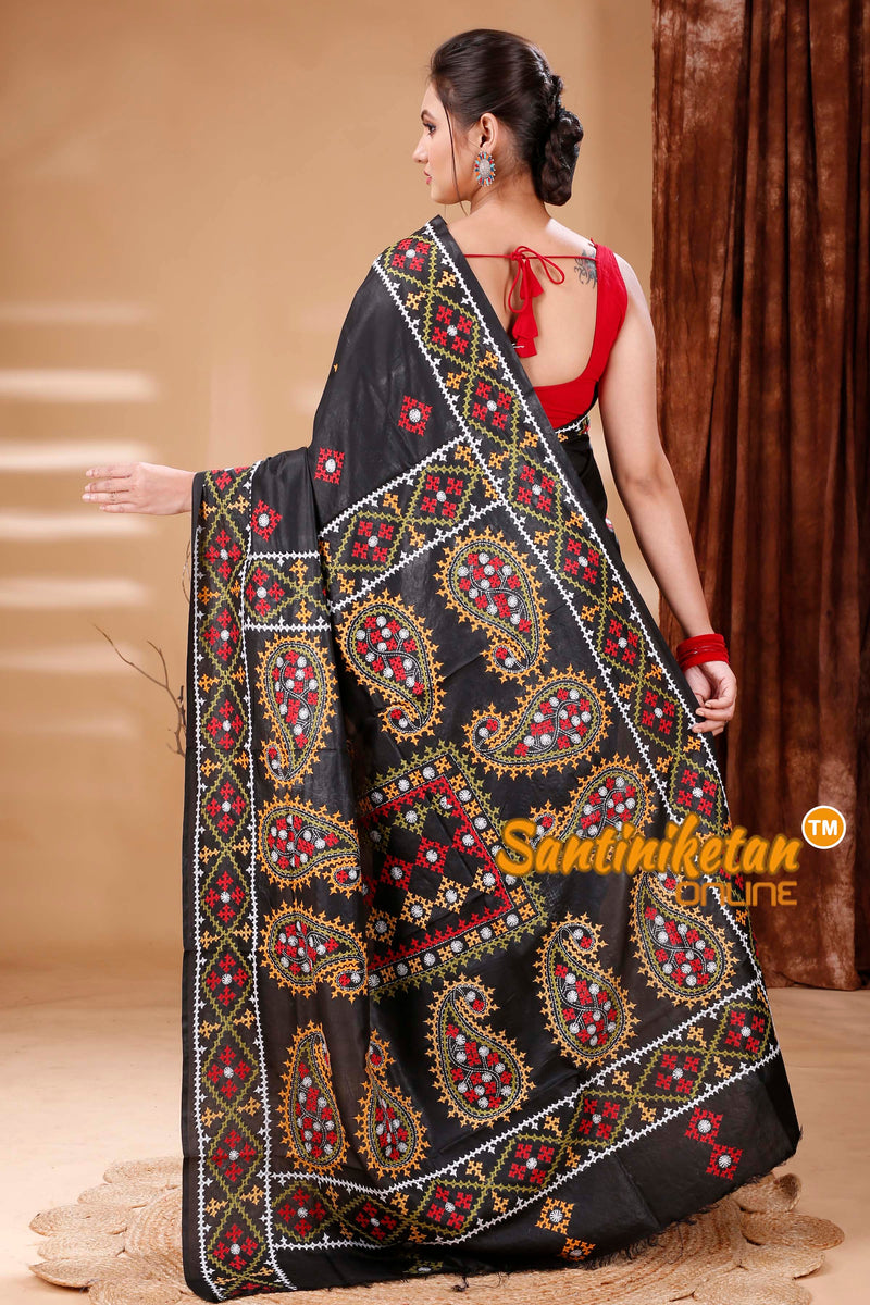 Pure Bangalore Silk Gujrati Stitch Saree SN202314612