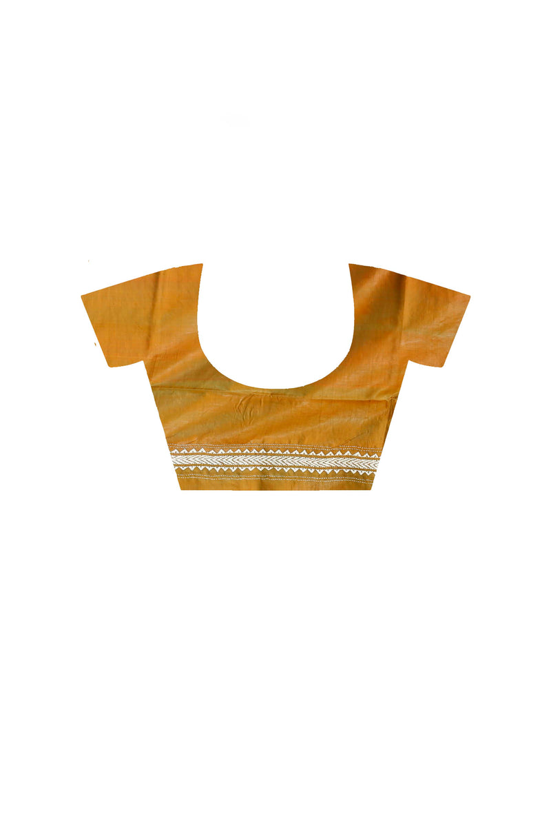 Bishnupuri (Katan) Silk Kantha Stitch Saree SN202415569