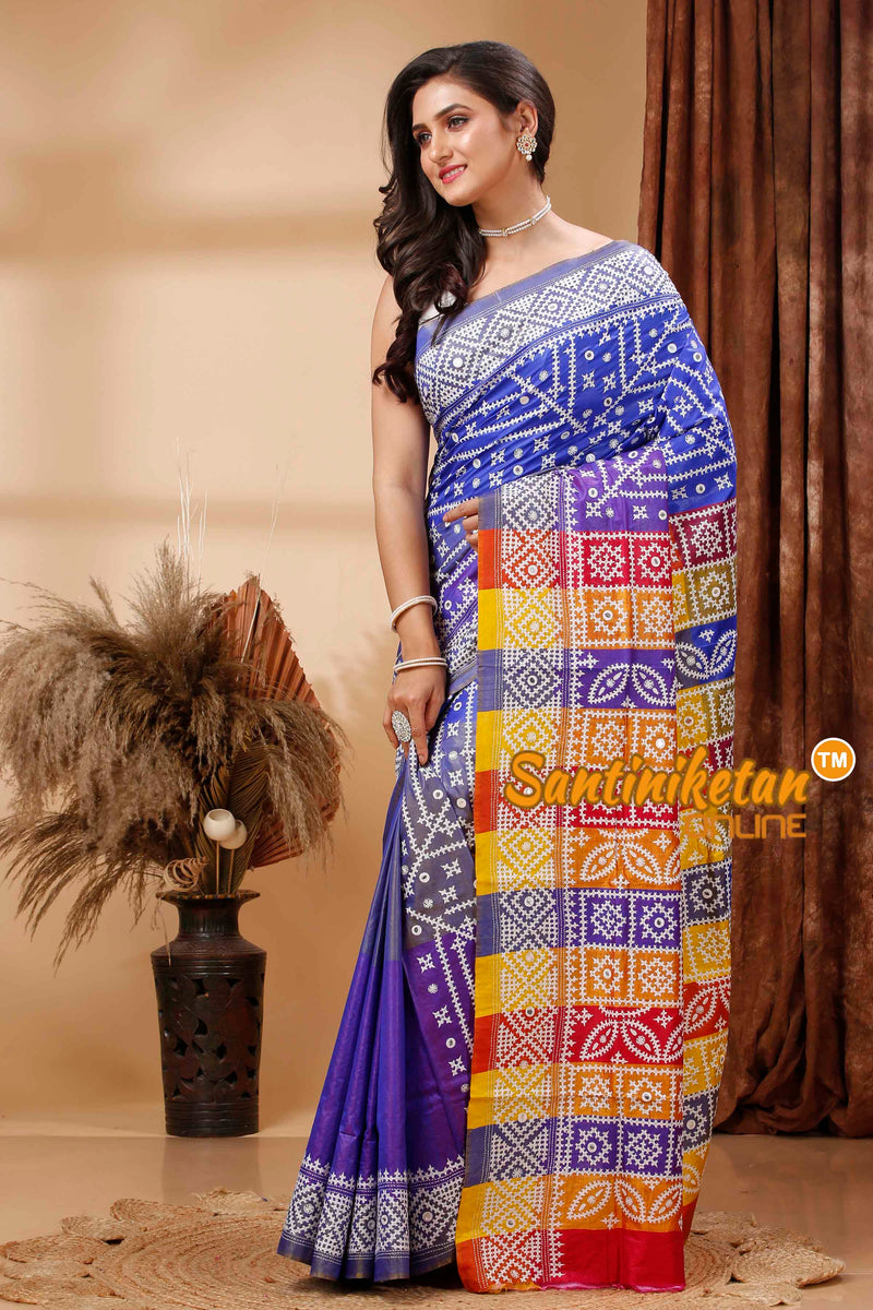 Pure Bishnupur Silk(Katan) Gujarati Stitch Saree SN202417075