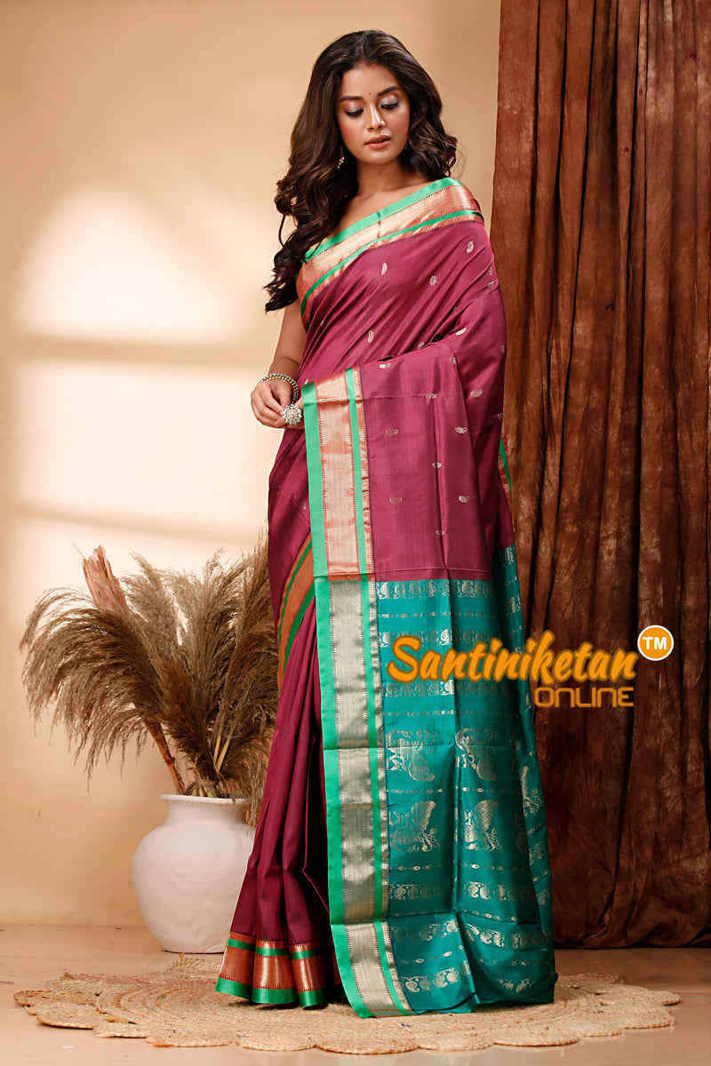 Kanjivaram Design Garad Silk Saree with Blouse SN202418370