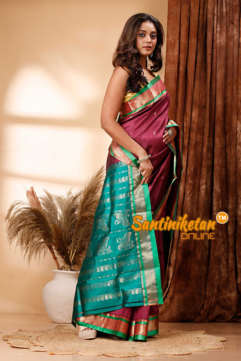 Kanjivaram Design Garad Silk Saree with Blouse SN202418370