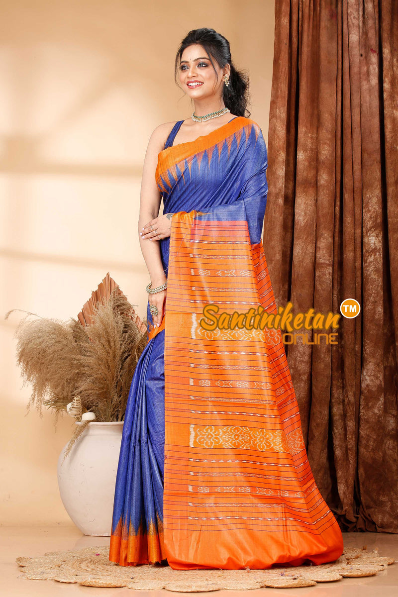 Pure Ghicha Tussar Traditional Odisha Ikkat Saree SN202419232