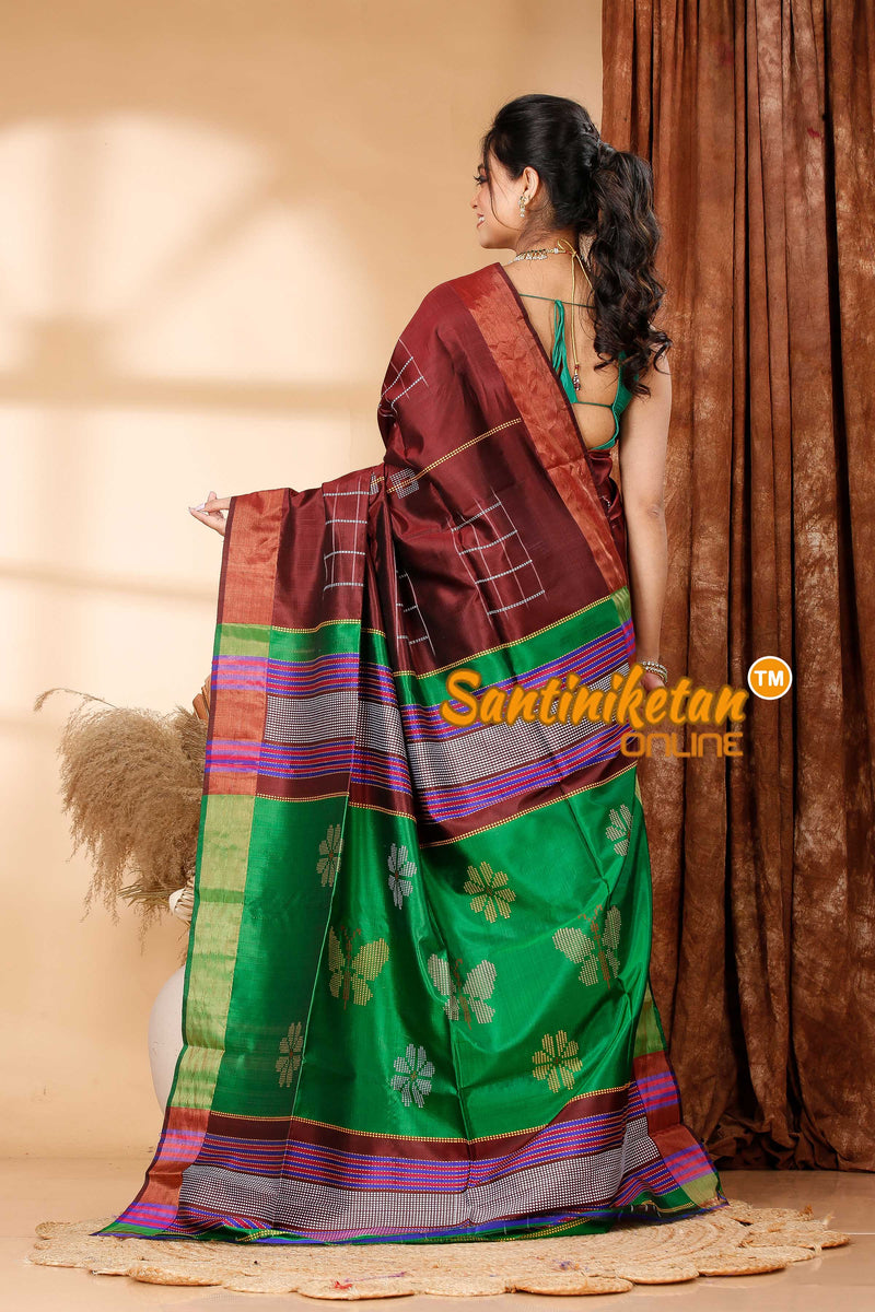 Bishnupur Katan Silk Saree With Kalakhetra Work SN202419336