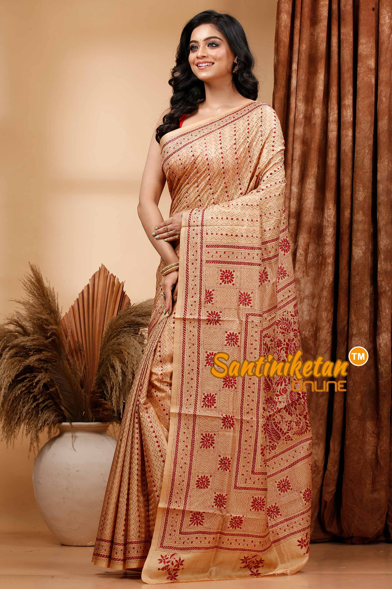 Pure Bangalore Silk Kantha Stitch Saree SN202419650