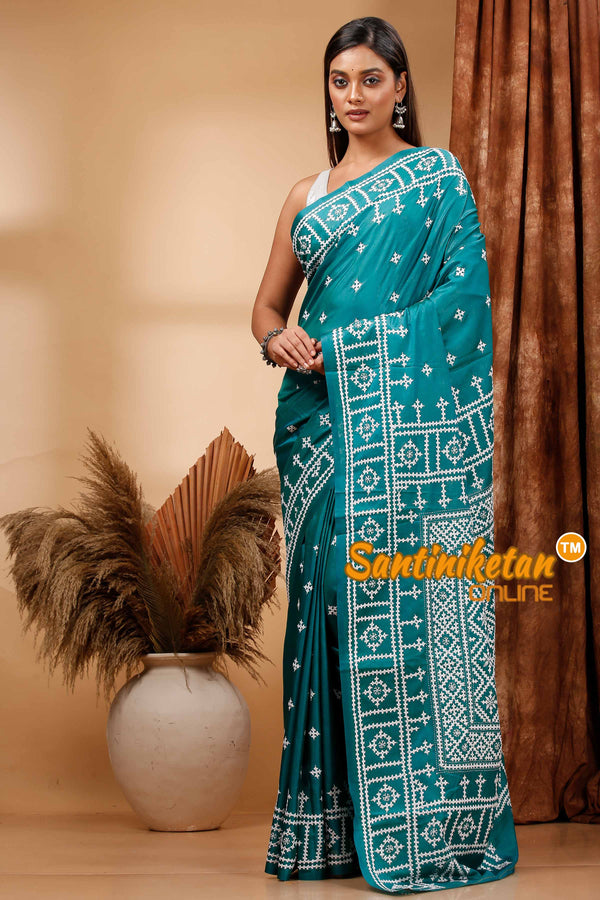 Butter Silk Gujrati Stitch Saree SN202420071