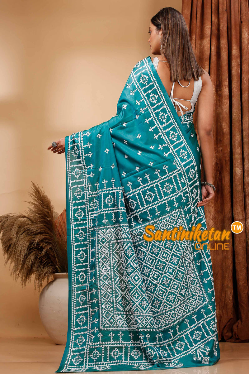 Butter Silk Gujrati Stitch Saree SN202420071