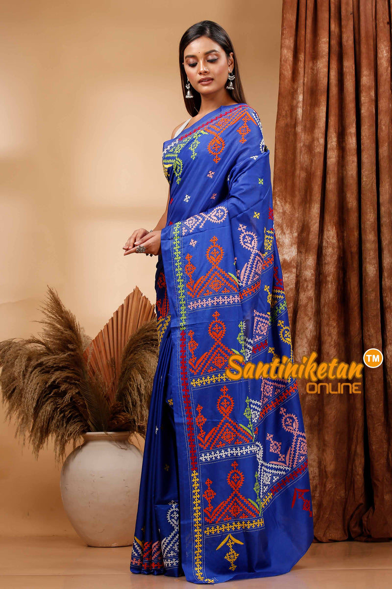 Butter Silk Gujrati Stitch Saree SN202420116