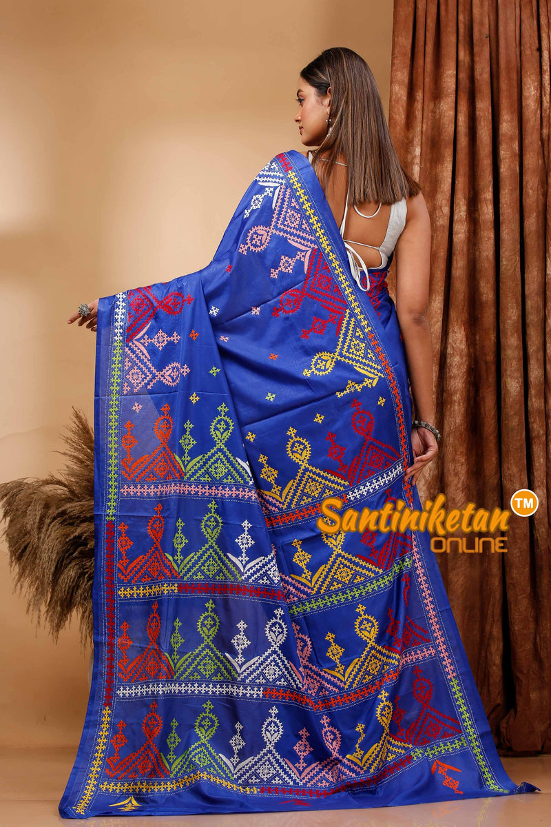 Butter Silk Gujrati Stitch Saree SN202420116