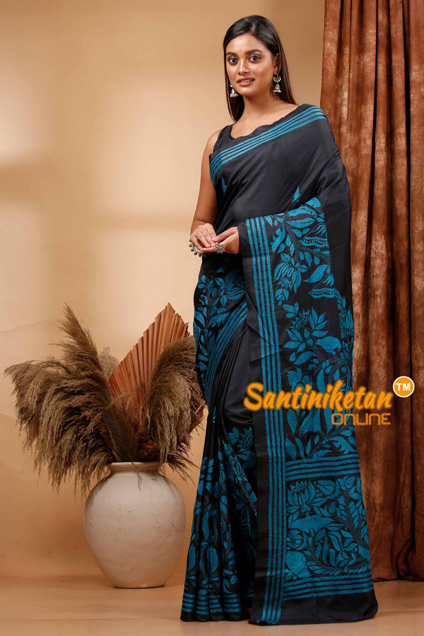 Butter Silk Kantha Stitch Saree SN202420236