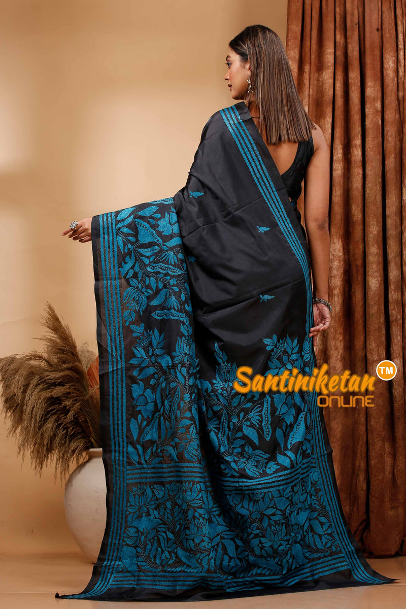 Butter Silk Kantha Stitch Saree SN202420236