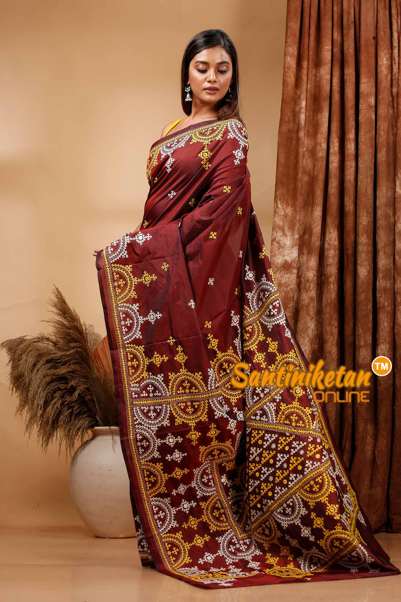 Butter Silk Gujrati Stitch Saree SN202420296