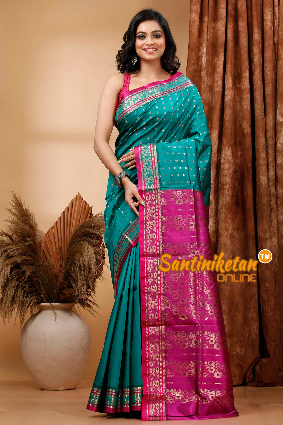 Katan Silk Bomkai Saree with Blouse SN202420442