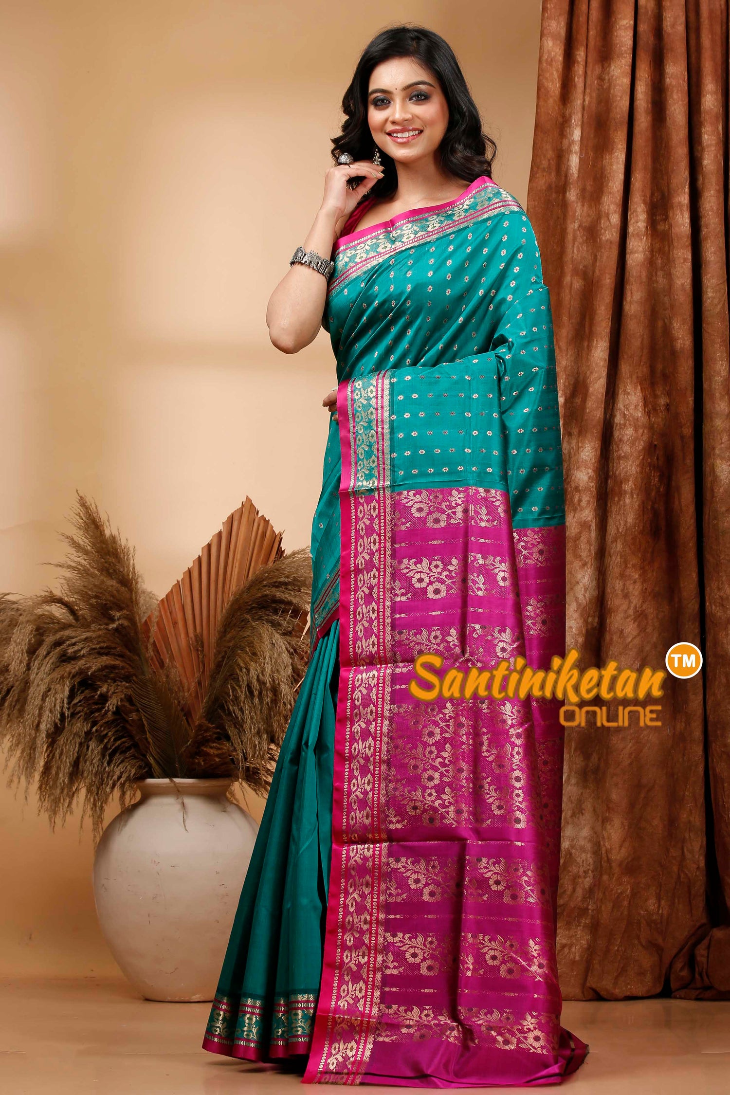 Katan Silk Bomkai Saree with Blouse SN202420442