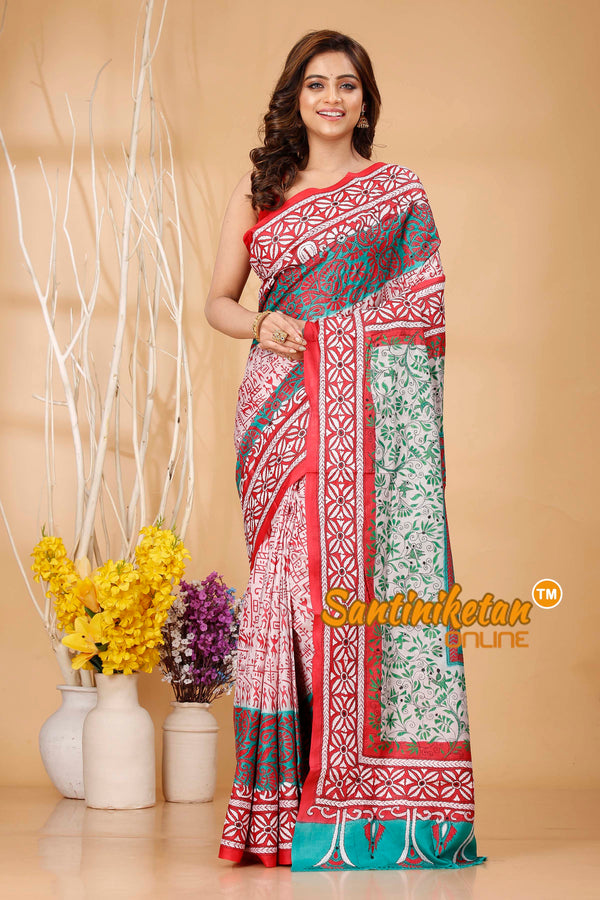 Pure Bangalore Silk Kantha Stitch Saree SN202420621