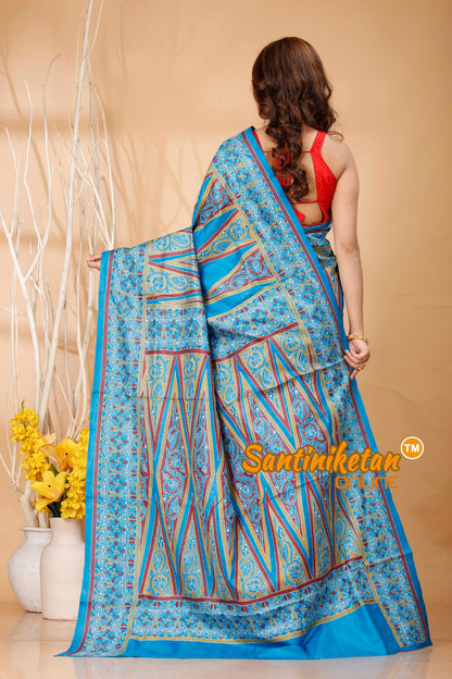 Pure Bangalore Silk Kantha Stitch Saree SN202420806