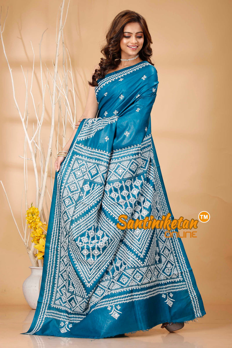 Pure Bangalore Silk Gujrati Stitch Saree SN202420895