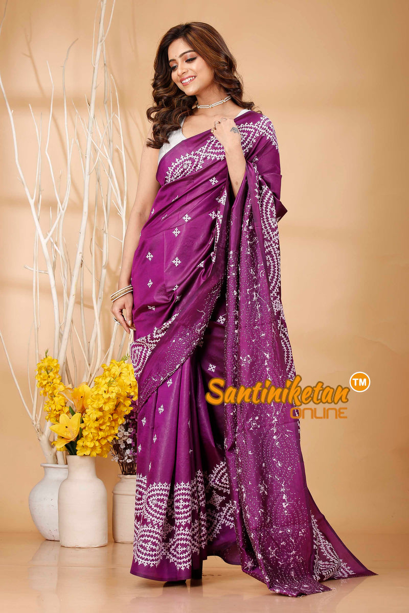 Pure Bangalore Silk Gujrati Stitch Saree SN202420901